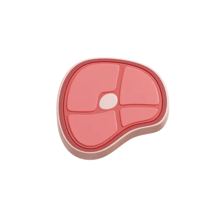 Rebanada de carne  3D Icon
