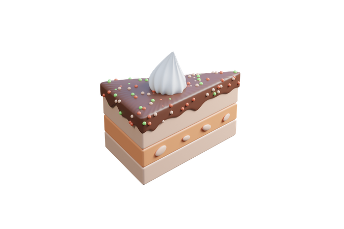 Rebanada de pastel  3D Icon