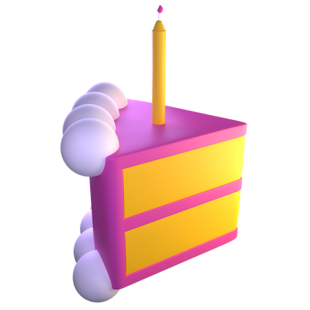 Rebanada de pastel  3D Icon