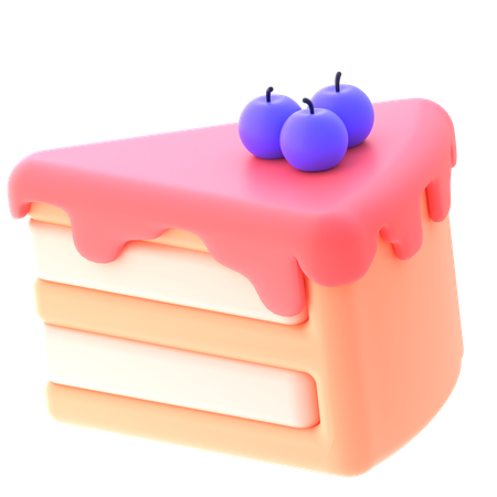 Rebanada de pastel  3D Icon
