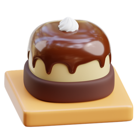 Rebanada de pastel de chocolate  3D Icon