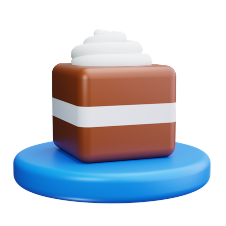 Rebanada de pastel de vainilla  3D Icon