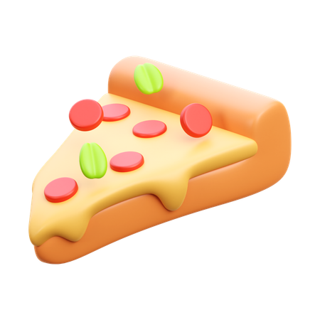Porción de pizza  3D Icon