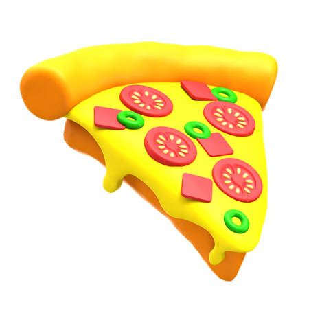 Porción de pizza  3D Icon