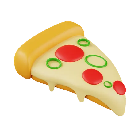 Porción de pizza  3D Icon