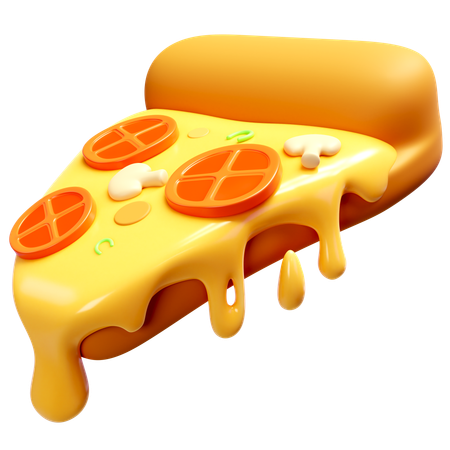 Porción de pizza  3D Icon