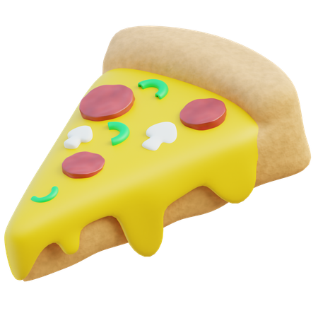 Porción de pizza  3D Icon