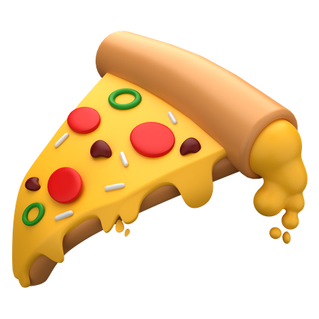 Porción de pizza  3D Illustration