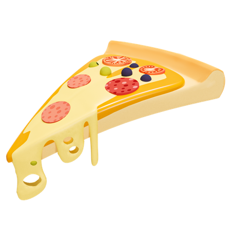 Porción de pizza  3D Illustration