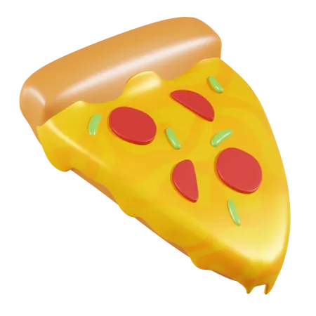 Porción de pizza  3D Illustration