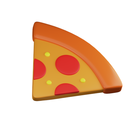 Porción de pizza  3D Illustration