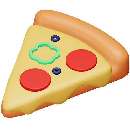 Porción de pizza  3D Icon