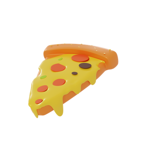 Porción de pizza  3D Icon