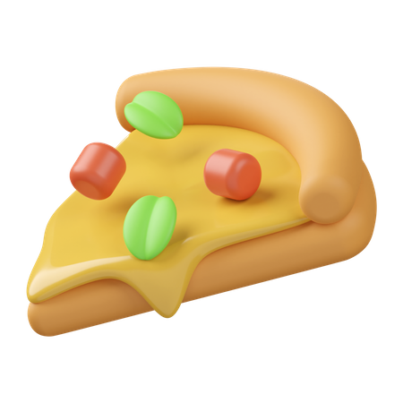 Porción de pizza  3D Icon