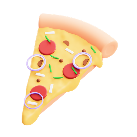 Porción de pizza  3D Icon