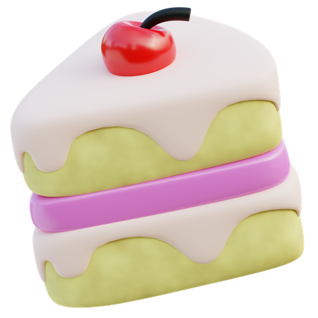 Rebanada de pastel  3D Icon