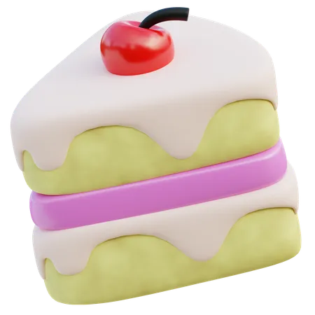 Rebanada de pastel  3D Icon