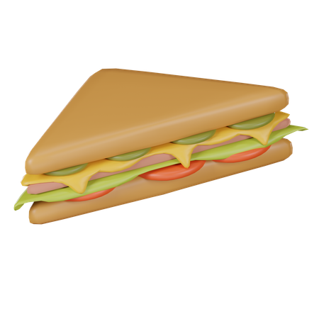 Rebanada de sándwich  3D Icon