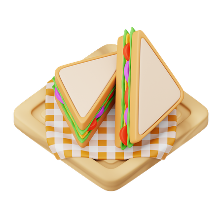 Rebanada de sándwich  3D Icon