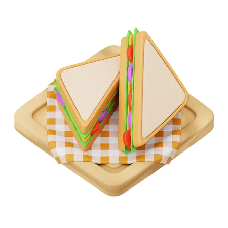 Rebanada de sándwich  3D Icon