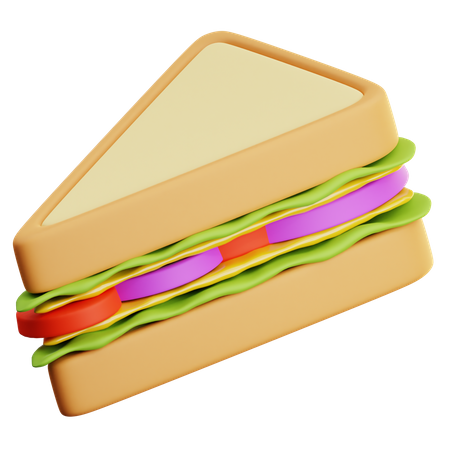 Rebanada de sándwich  3D Icon