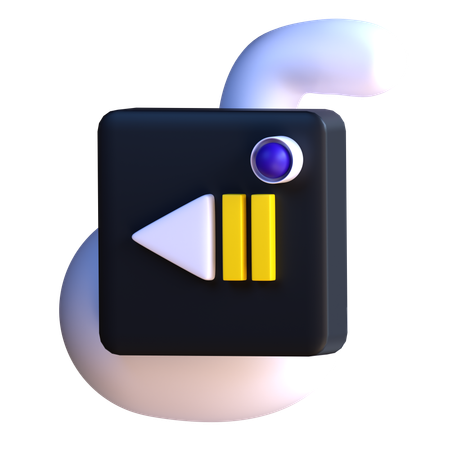 Rebobinar  3D Icon