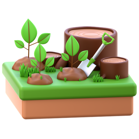 Reboisement  3D Icon