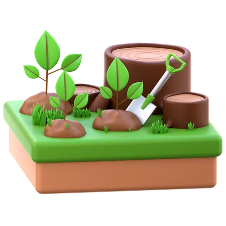 Reboisement  3D Icon