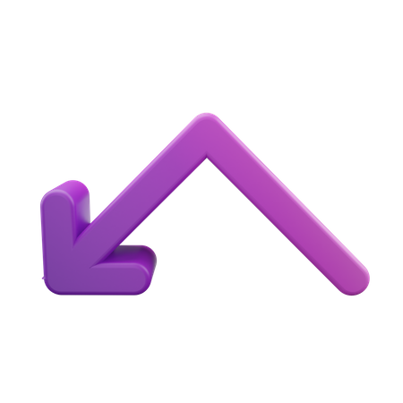 Flèche gauche rebondissante  3D Icon