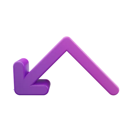 Flèche gauche rebondissante  3D Icon