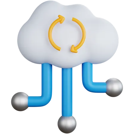 Recarregando nuvem  3D Icon