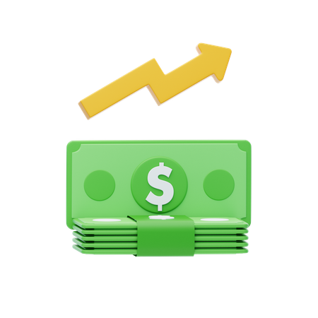 Capital creciente  3D Icon
