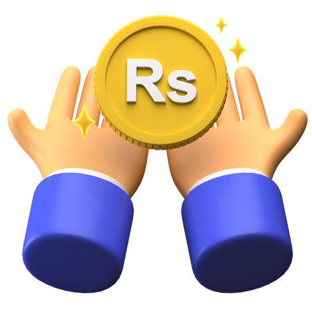 Receba moeda da rupia do Sri Lanka  3D Icon