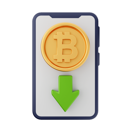 Receber bitcoin  3D Icon