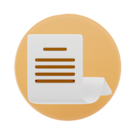 Receipt  3D Icon