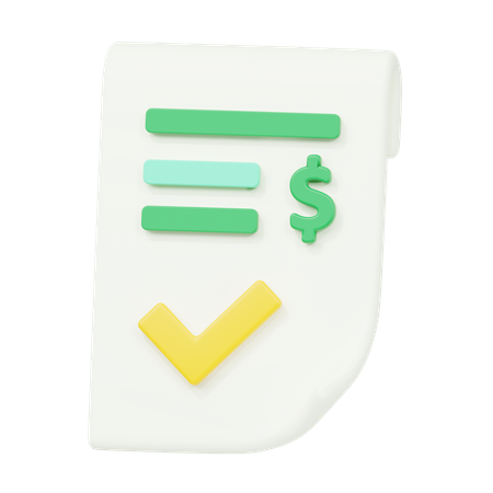 Receipt  3D Icon