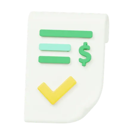 Receipt  3D Icon