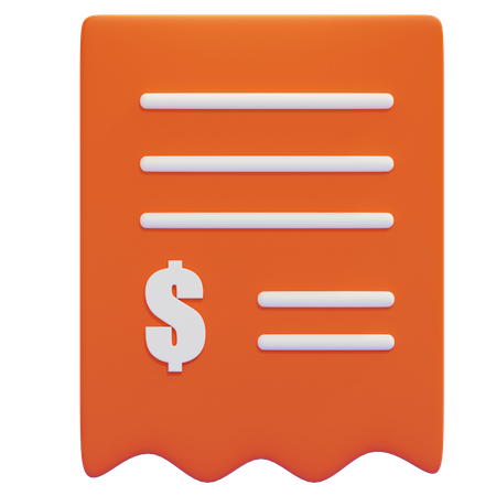 RECEIPT  3D Icon
