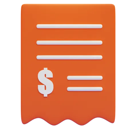 RECEIPT  3D Icon