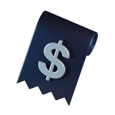 Receipt  3D Icon