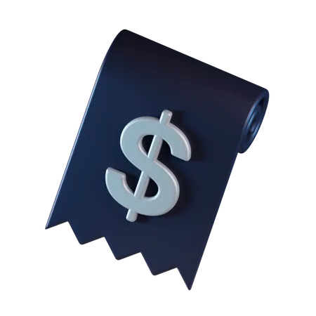 Receipt  3D Icon