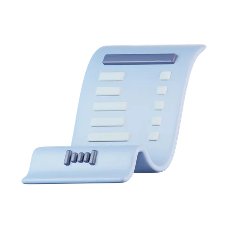 Receipt  3D Icon