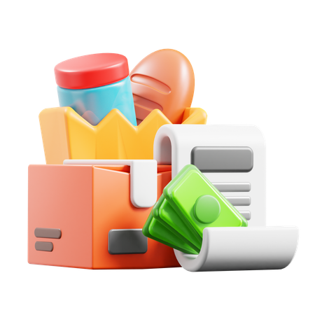 Receipt  3D Icon