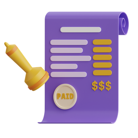 Receipt  3D Icon