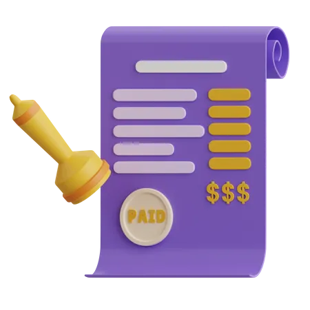 Receipt  3D Icon