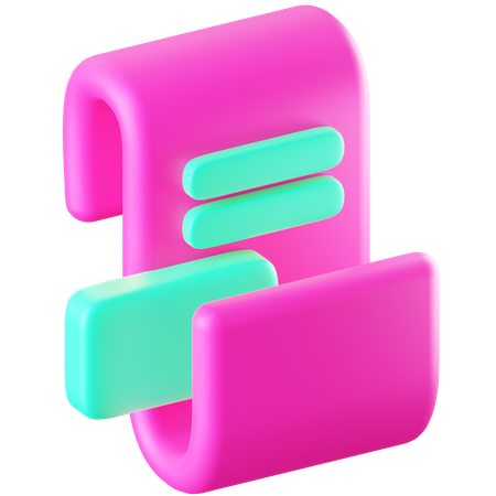 Receipt  3D Icon