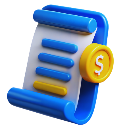 Receipt  3D Icon