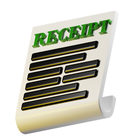 Receipt  3D Icon