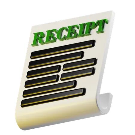 Receipt  3D Icon