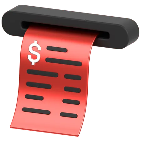 Receipt  3D Icon